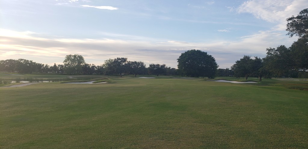 View of golf course green