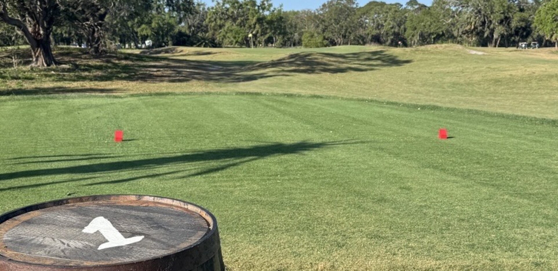 Hole 1 on golf course 
