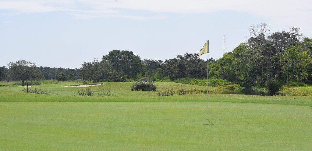 Yellow Flag on Golf Course